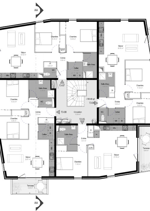 Z:CHERBOURG - FONCIERE D'HABITAT ET HUMANISME - Construction du