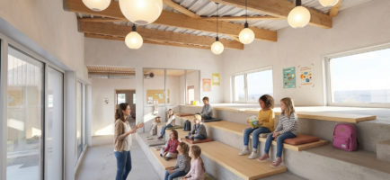 Perspective d'étude gradins