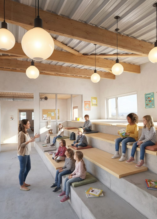 Perspective d'étude gradins